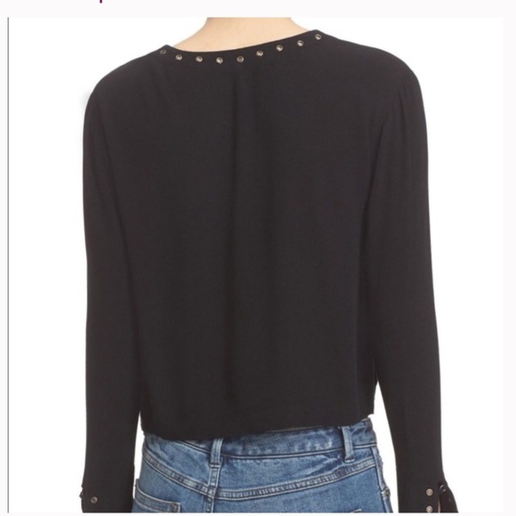 Free People Jump To The Beat Grommet Bell Sleeve Blouse - Picture 8 of 8